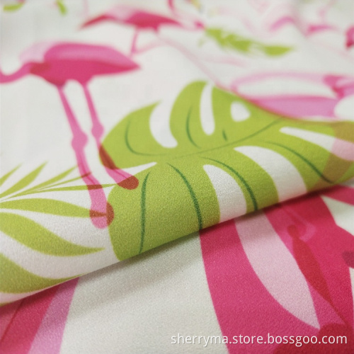 Tecido moss crepe chiffon com impressão digital